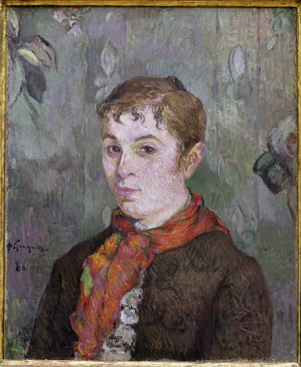 Kvindebuste (olie på lærred af Paul Gauguin