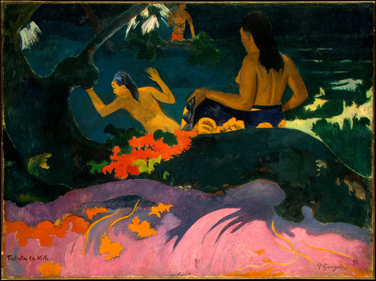 Ved havet nær drømmen af Paul Gauguin