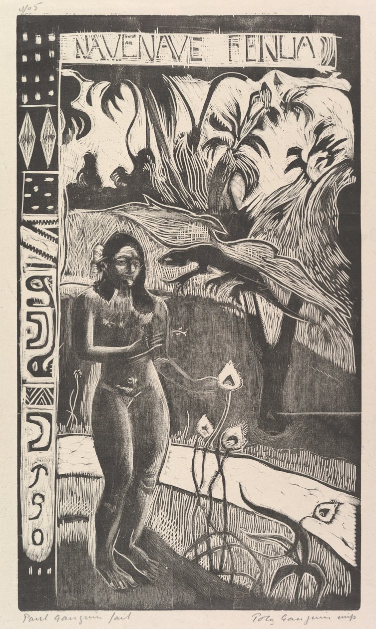 Dejligt land, 1893-94. af Paul Gauguin