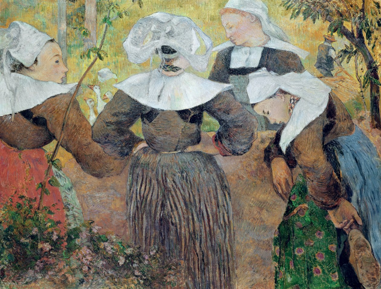 Fire bretonske kvinder, 1886 af Paul Gauguin