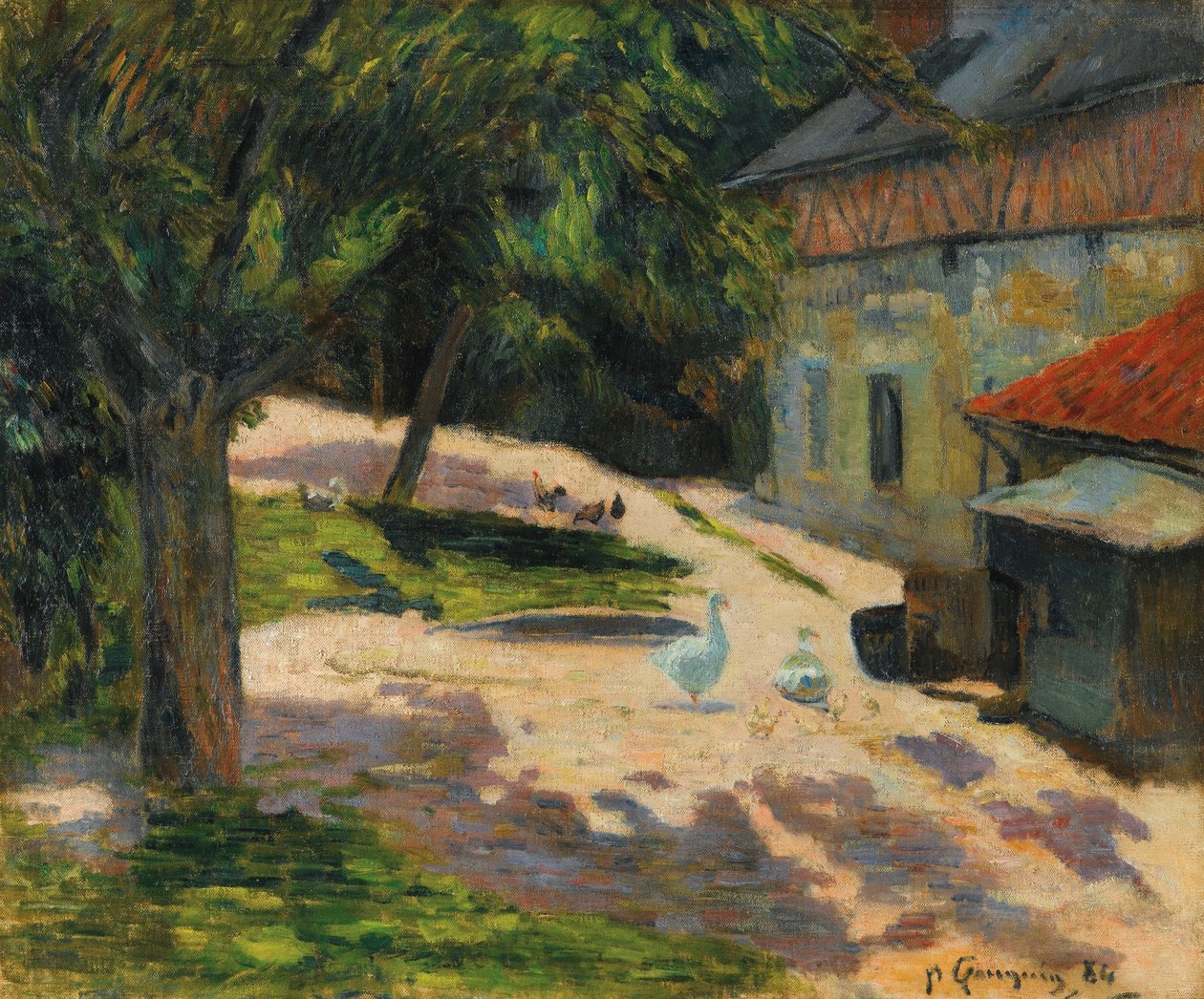 Fransk: Le Poulailler af Paul Gauguin