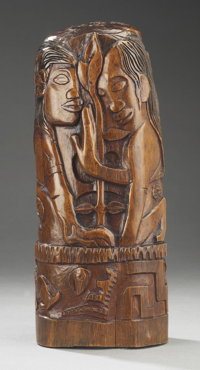 Heena og Fatu, ca. 1892 (Tamanu Wood) af Paul Gauguin