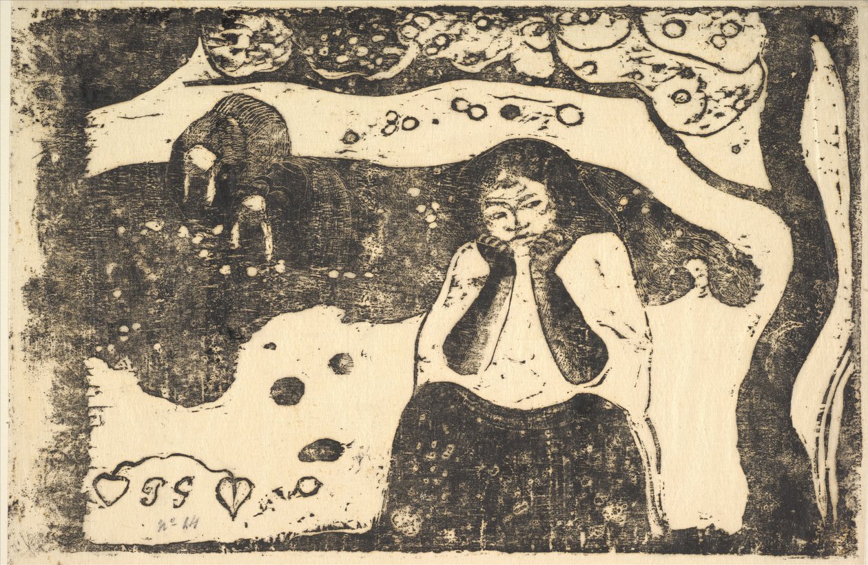Menneskelig elendighed, 1898-99. af Paul Gauguin