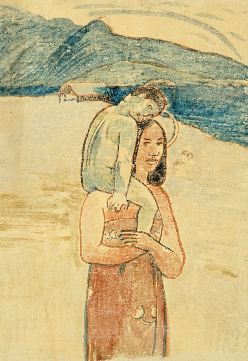Jeg hilser dig Maria, ca. 1894 (litho) af Paul Gauguin