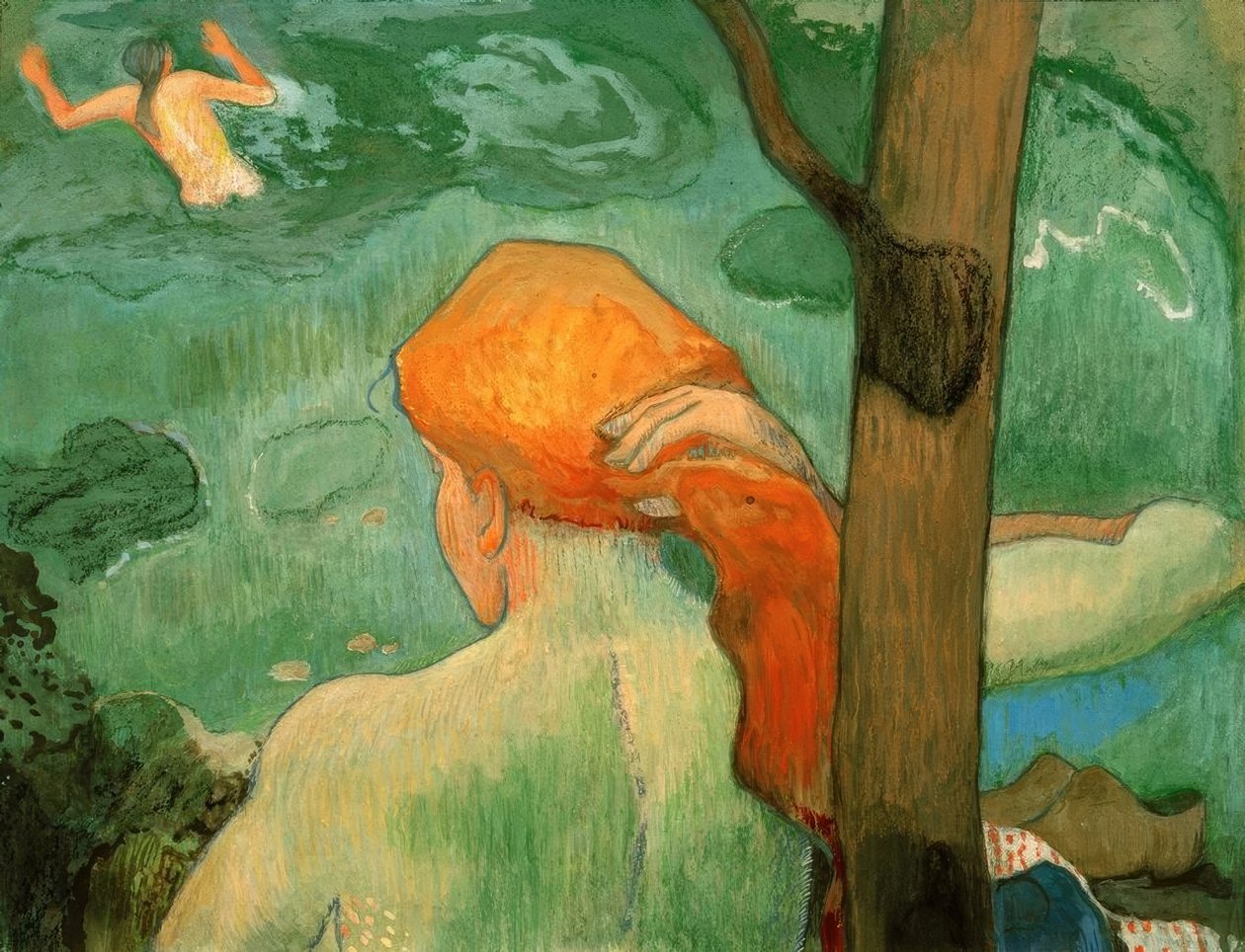 Svømning af Paul Gauguin