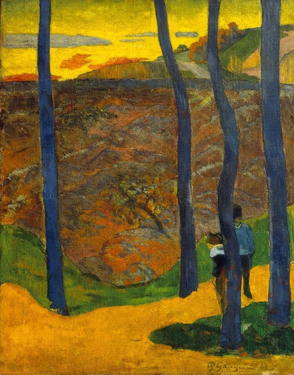 Blå træer af Paul Gauguin