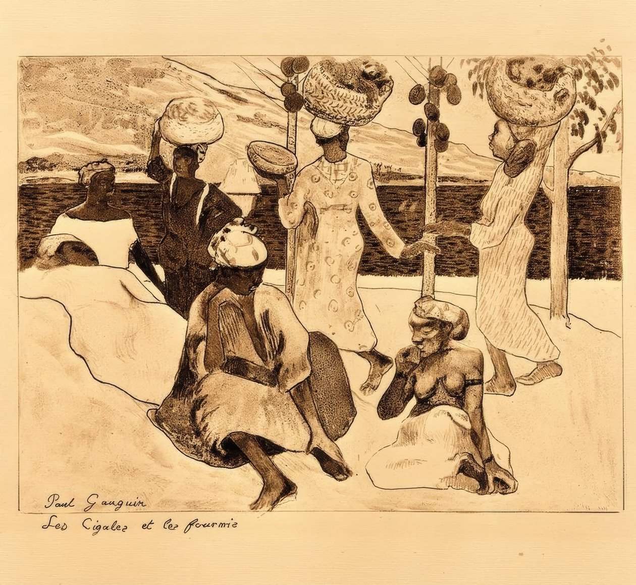 Cikader og myrer af Paul Gauguin