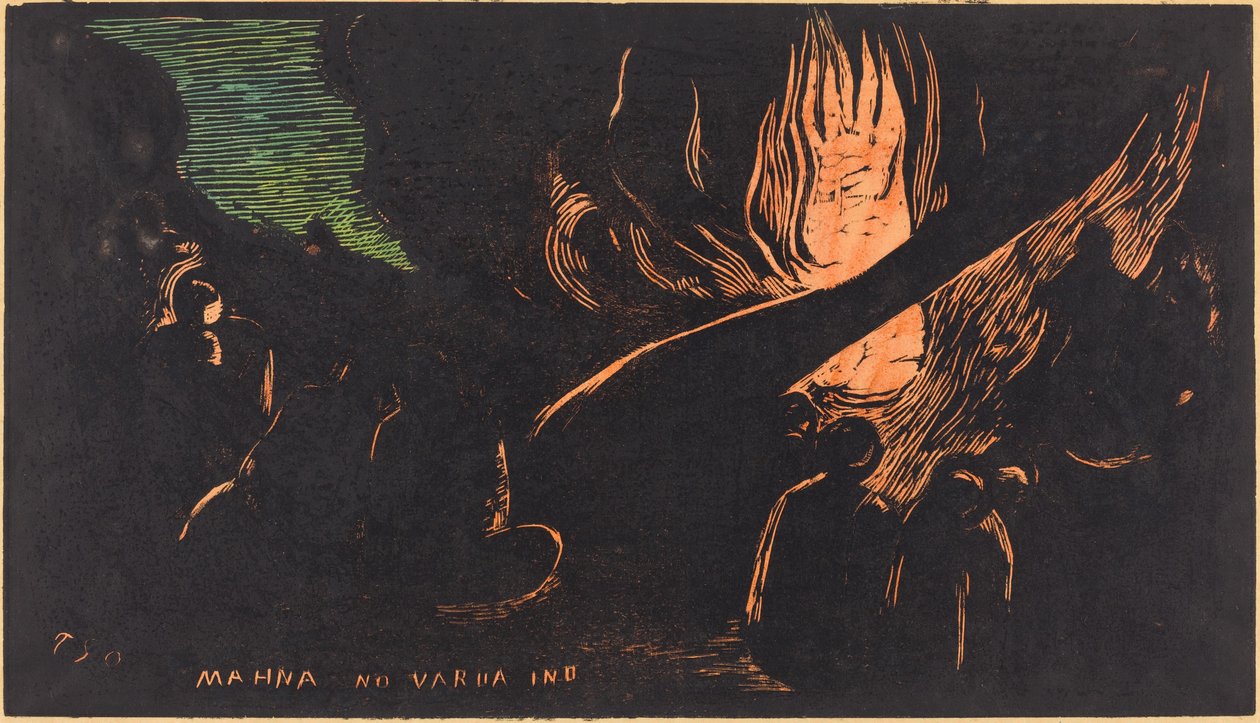 Mahna no Varua Ino (Djævelen taler) af Paul Gauguin