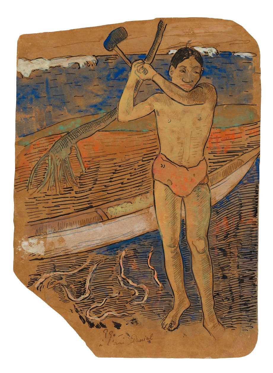 Mand med en øks af Paul Gauguin