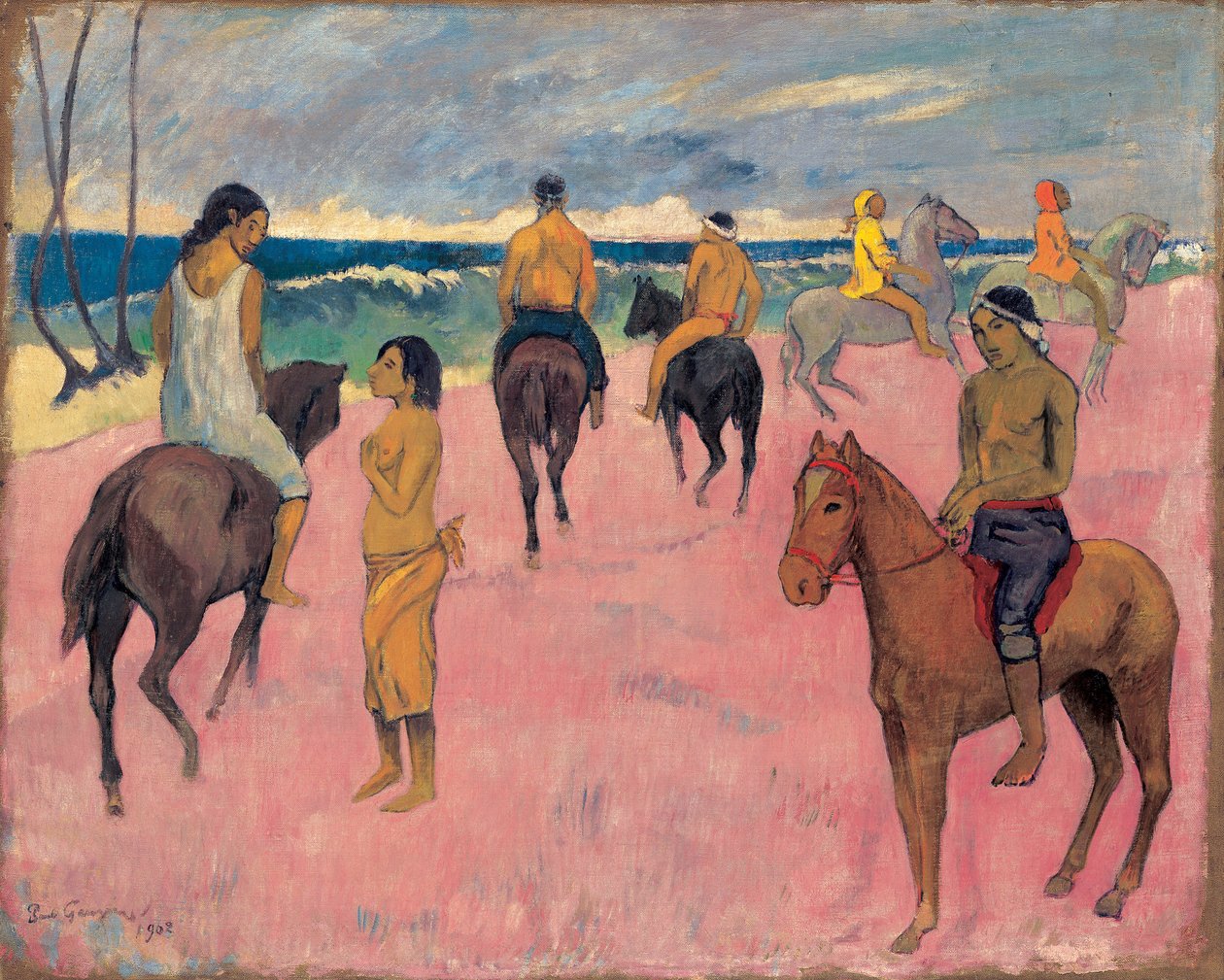 Til hest ved Strand II. af Paul Gauguin