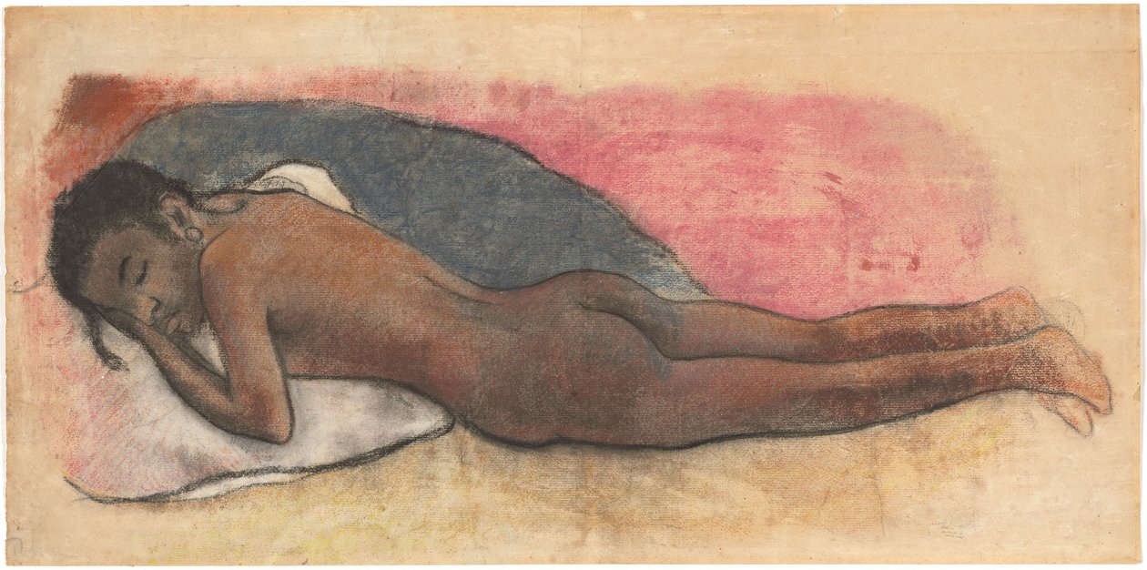 Liggende nøgen [recto] af Paul Gauguin