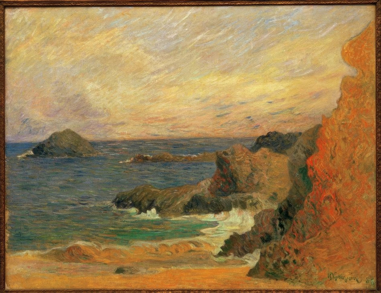 Sten ved havet af Paul Gauguin