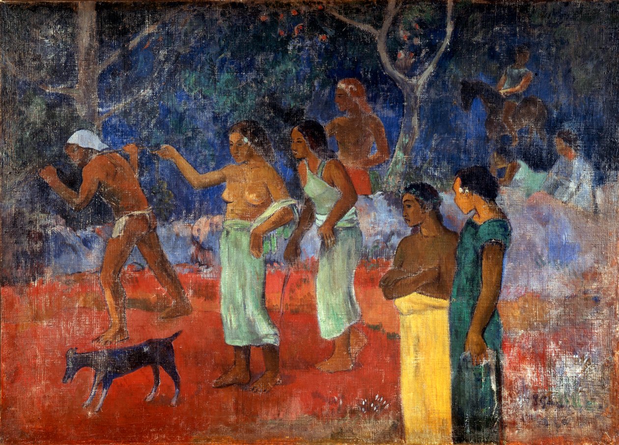 Scene fra Tahitian Life, 1896. af Paul Gauguin