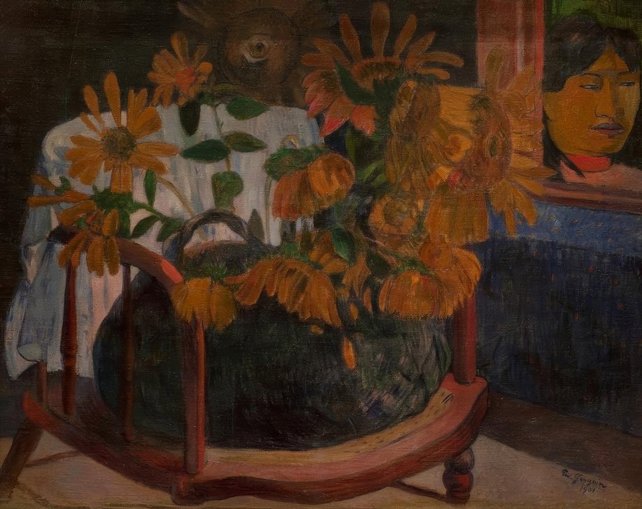 Solsikker på en lænestol af Paul Gauguin
