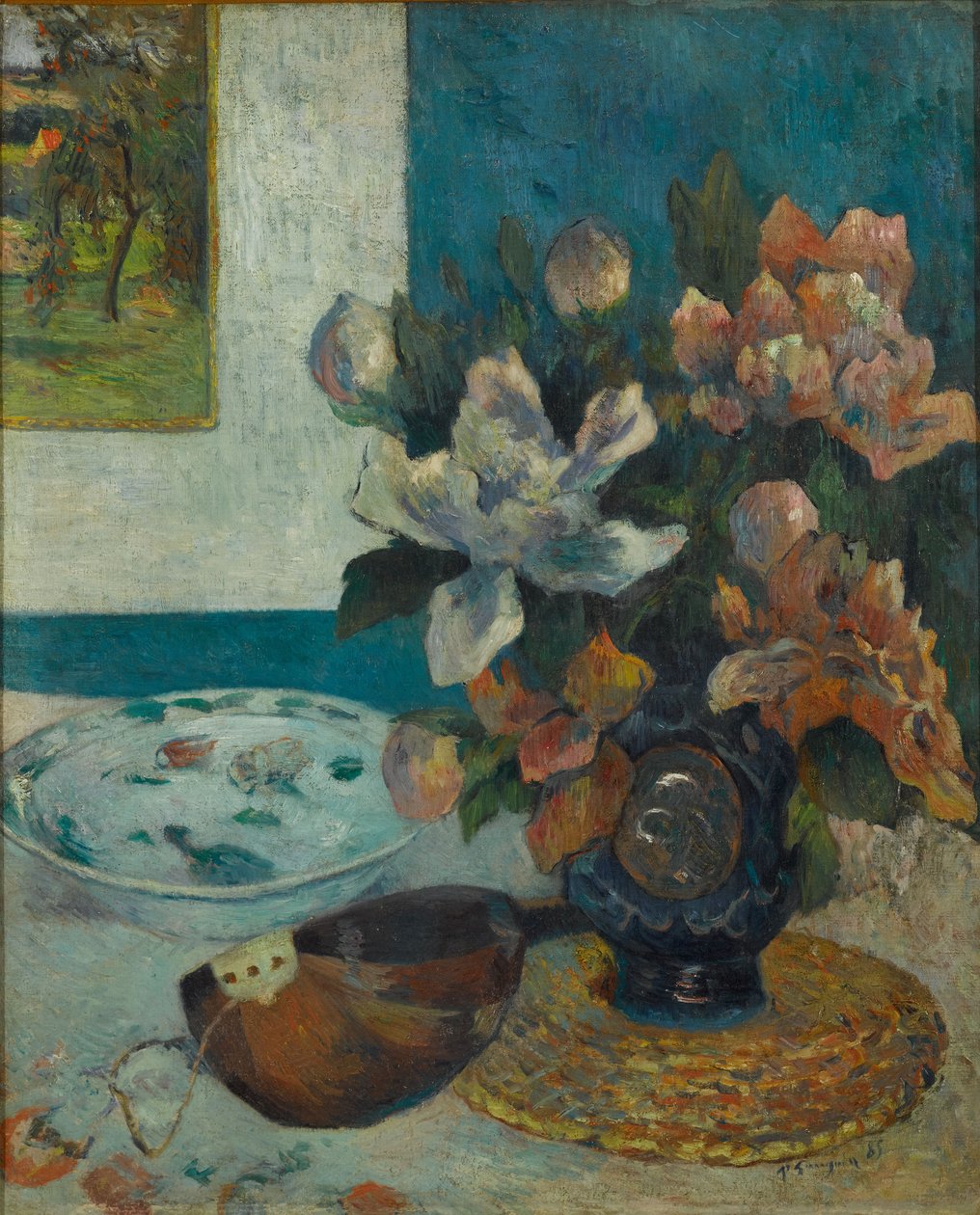 Stilleben med mandolin, 1885. af Paul Gauguin