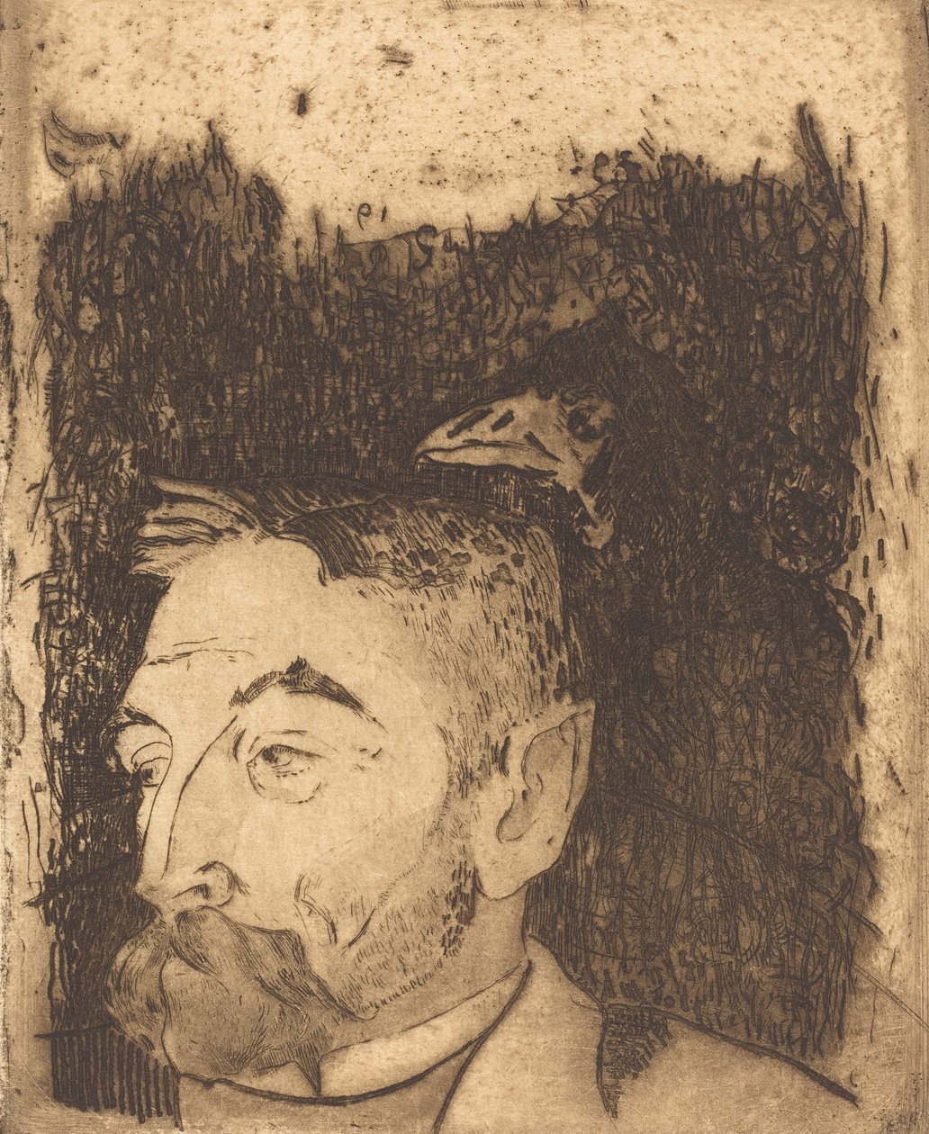 Stephane Mallarmé, 1891. af Paul Gauguin