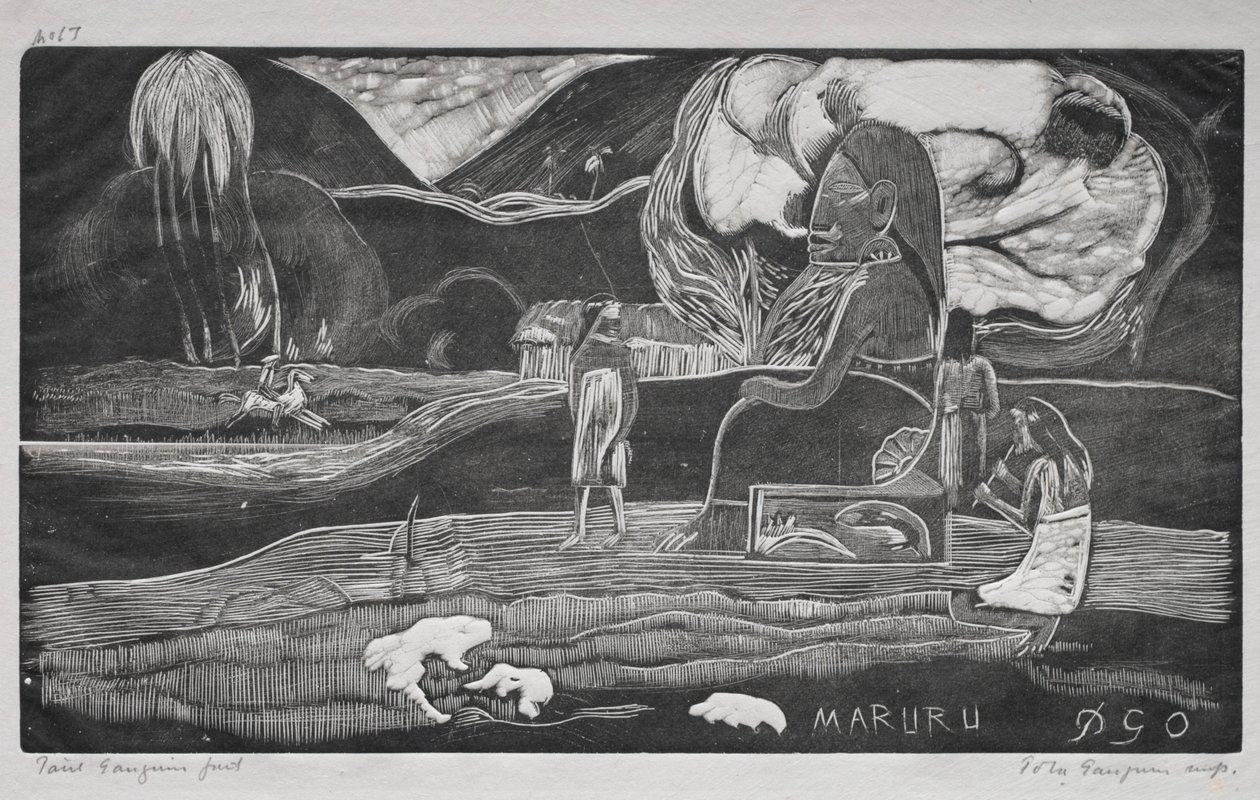 Tahiti-serien: Tilbedelse. af Paul Gauguin