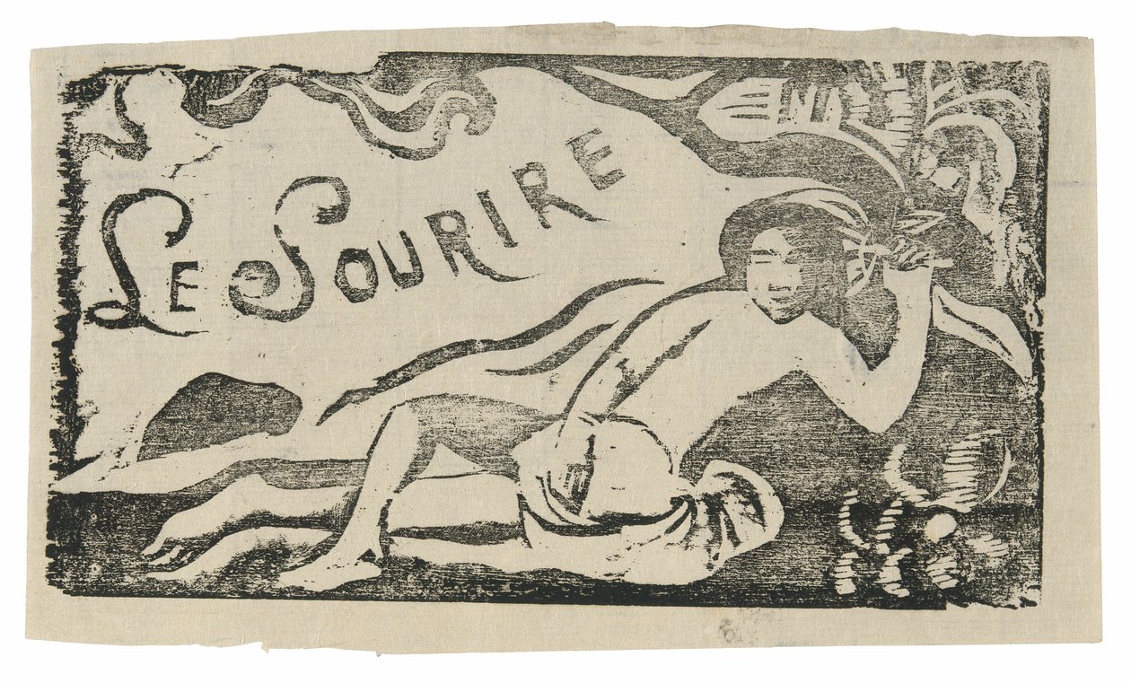 Tahitiansk kvinde, hovedstykke til Le sourire af Paul Gauguin