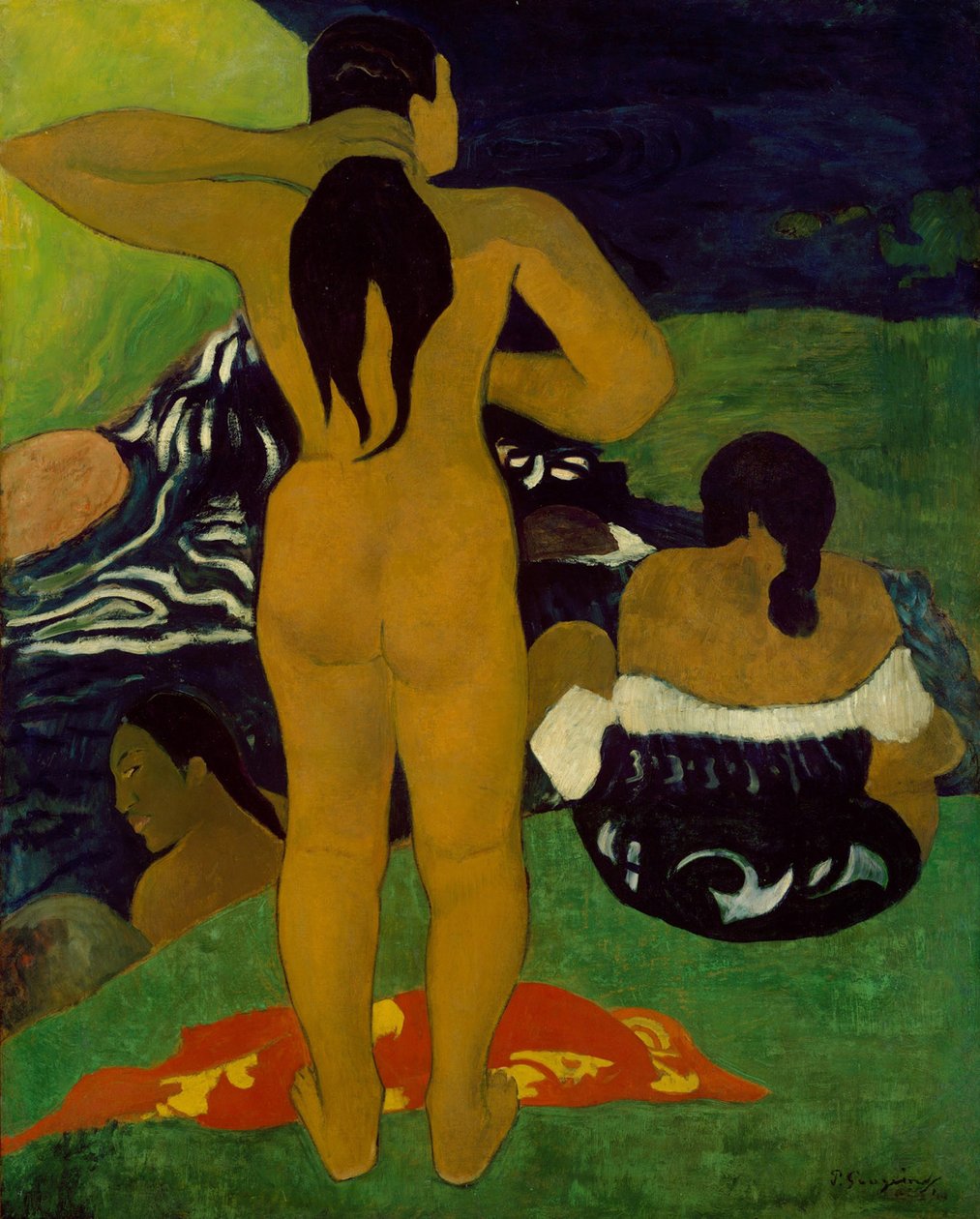 Tahitianske kvinder bader af Paul Gauguin