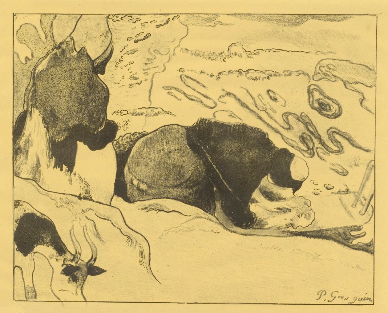 Vasketøjerne af Paul Gauguin
