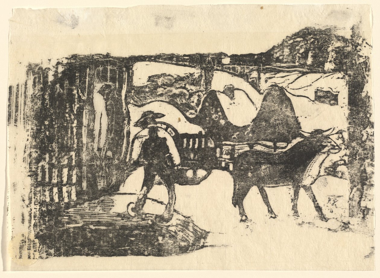 Oksevognen (Le char a boeufs) af Paul Gauguin