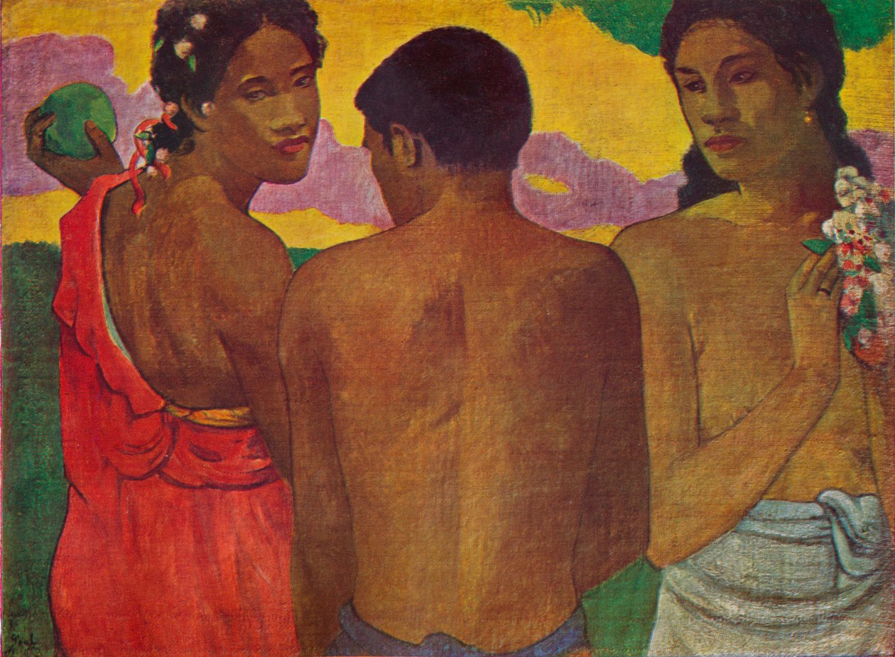 De tre Tahitianere, 1899 af Paul Gauguin