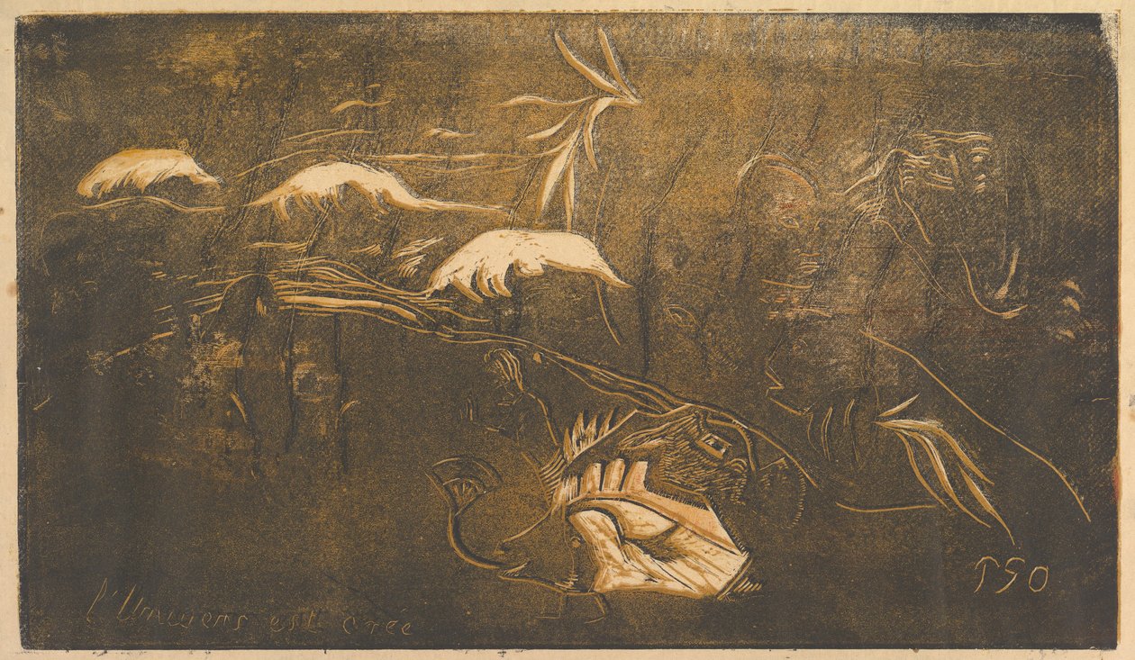 Universet er skabt, 1893-94. af Paul Gauguin