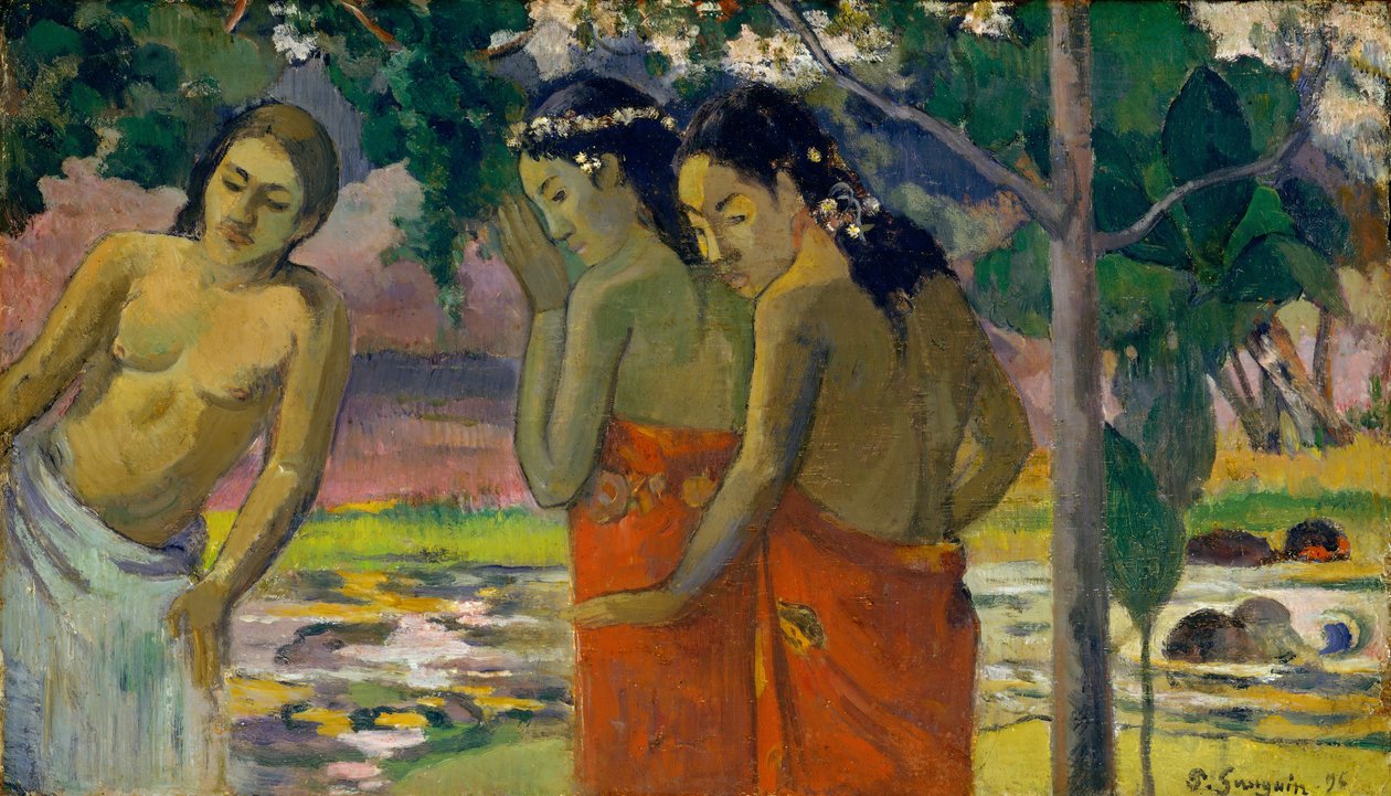 Tre Tahitianske kvinder, 1896. af Paul Gauguin