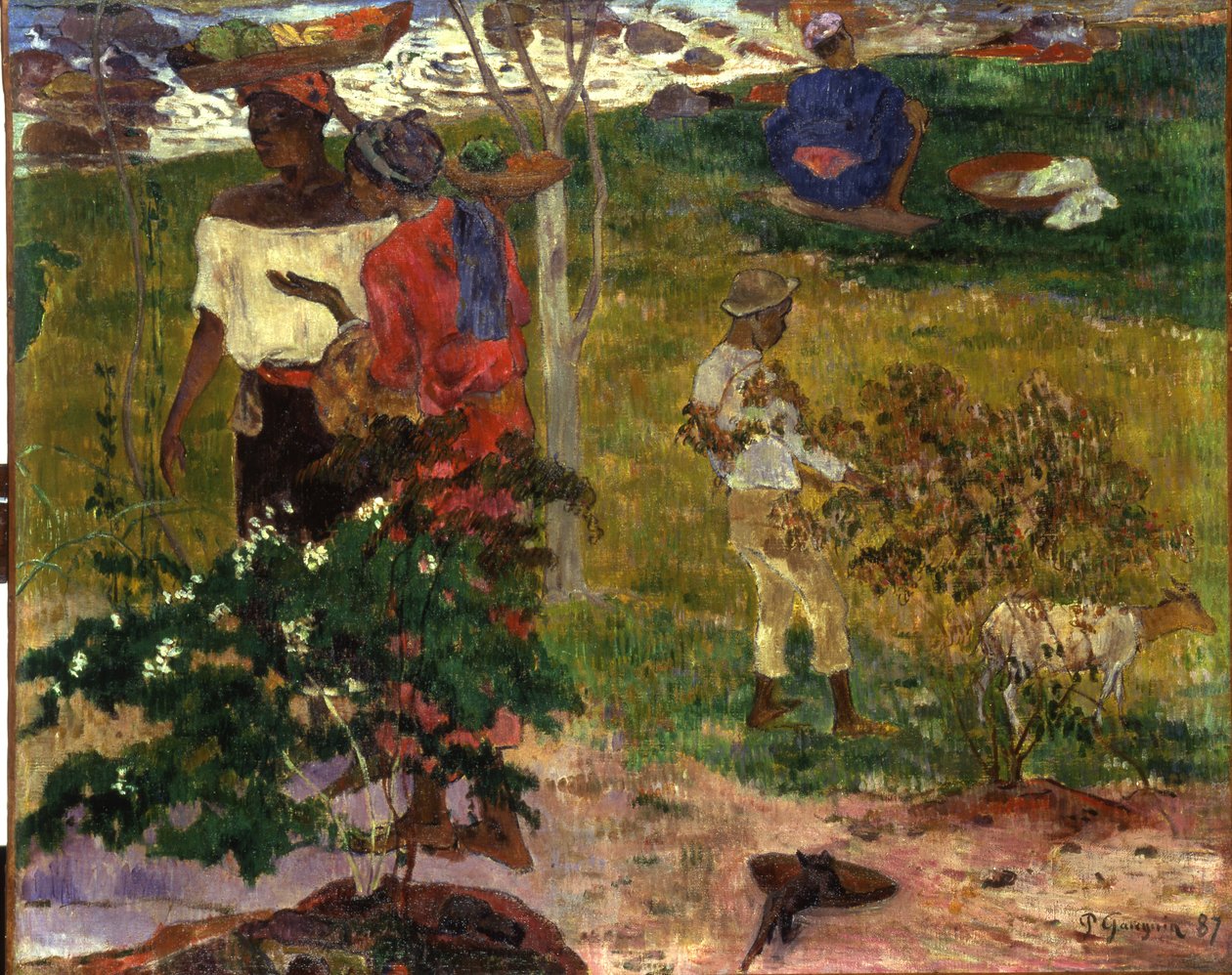 Aktuel samtale, 1887 af Paul Gauguin