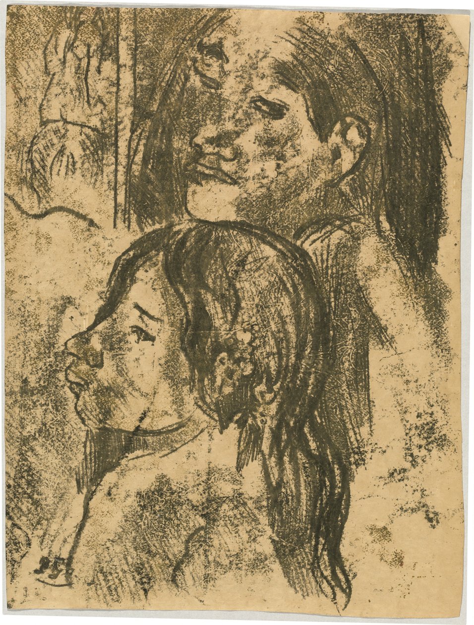 To markiser [recto] af Paul Gauguin