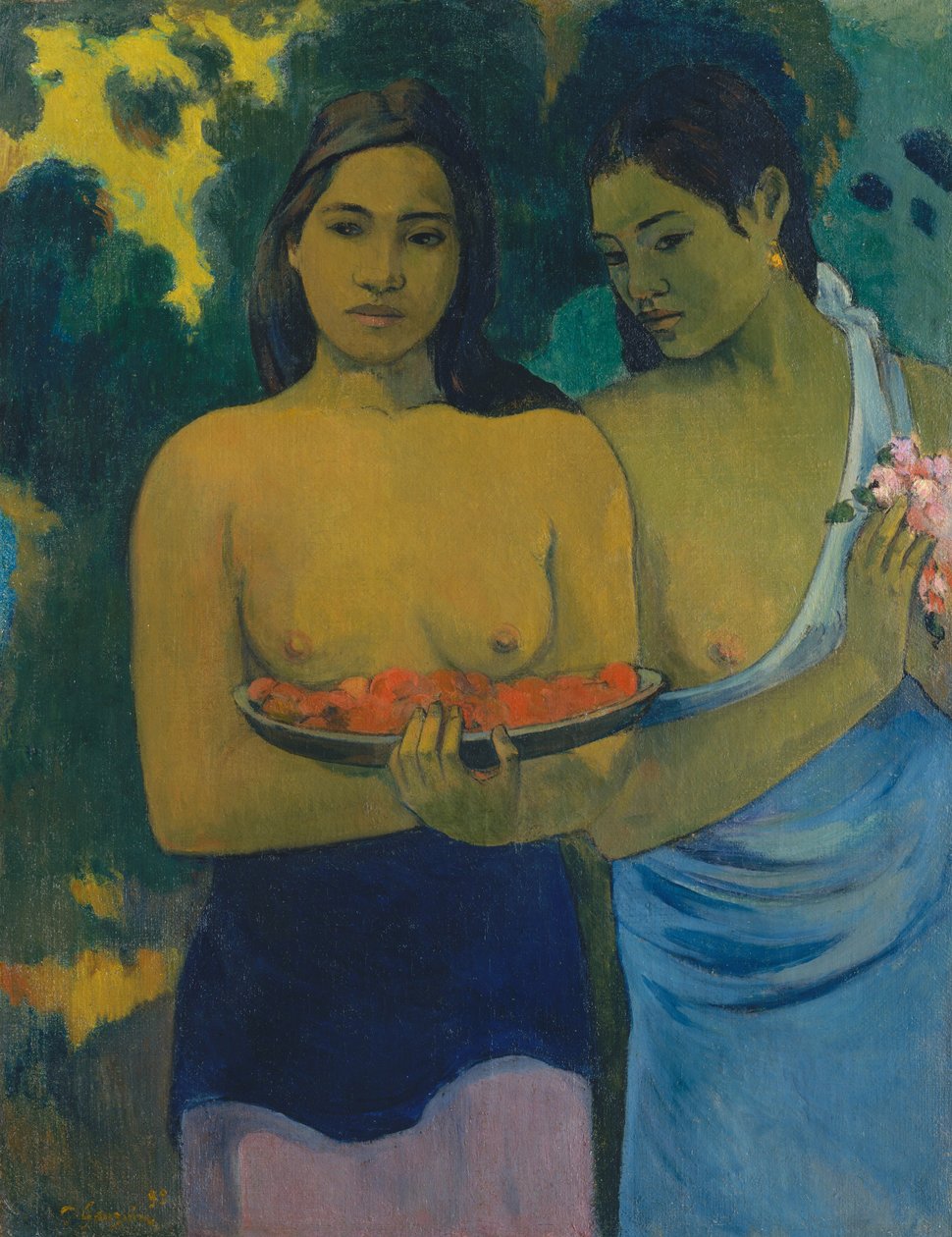 To Tahitianske kvinder af Paul Gauguin