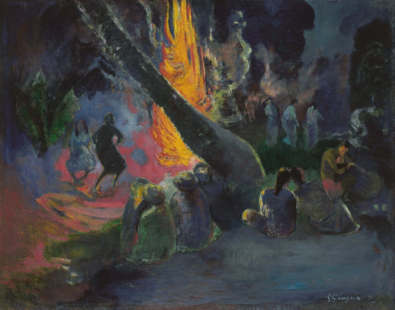 Upa upa Ilddansen, 1891. af Paul Gauguin