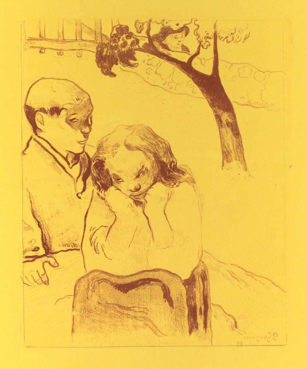 Volpini Suite: Human Misery Human Misery, 1889. af Paul Gauguin