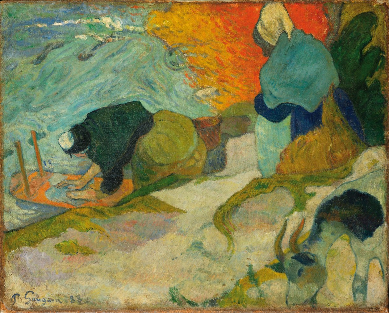 vaskekoner i Arles (Frankrig) af Paul Gauguin