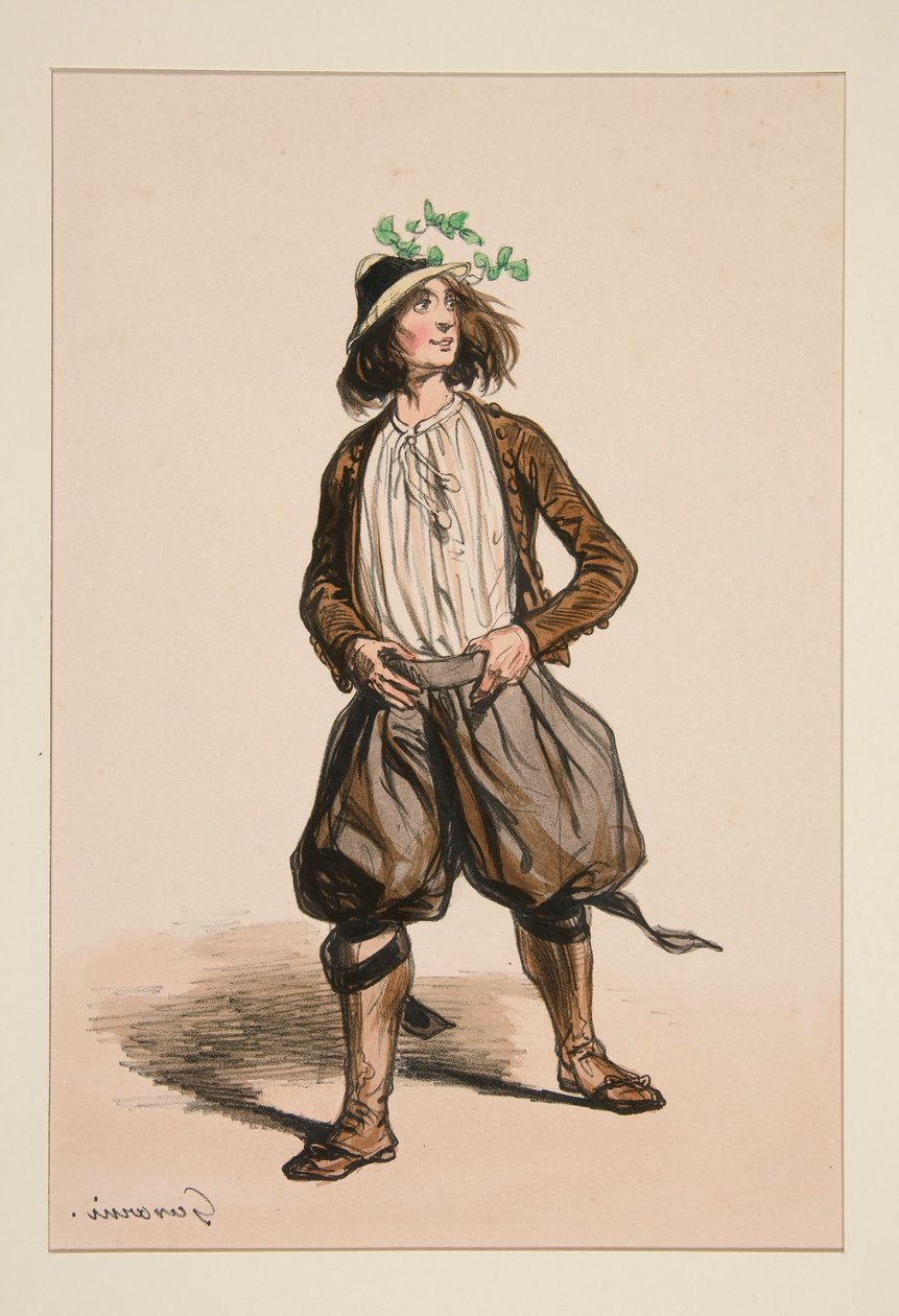 GEDEFARDE. Stråhat. af Paul Gavarni