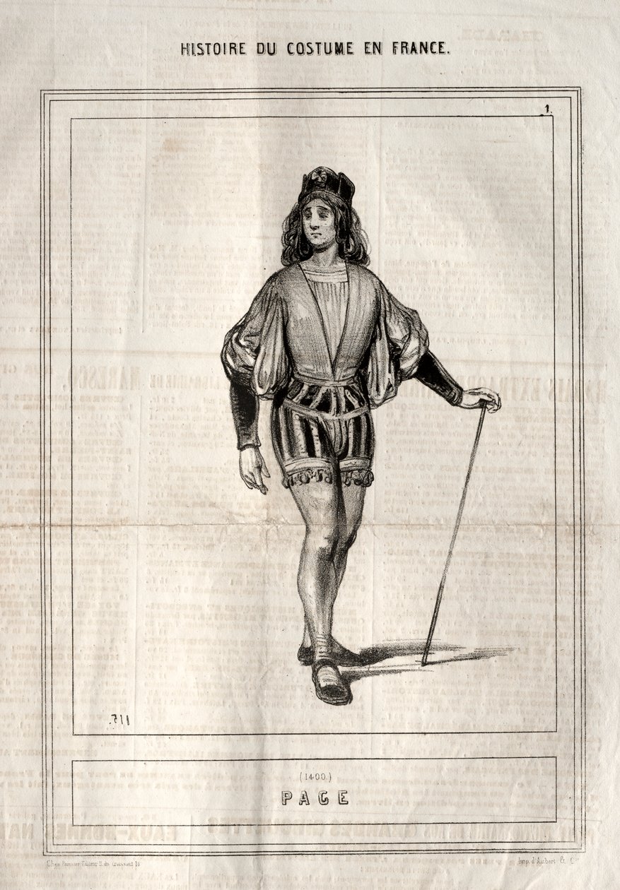 Historien om kostume i Frankrig: Side af Paul Gavarni