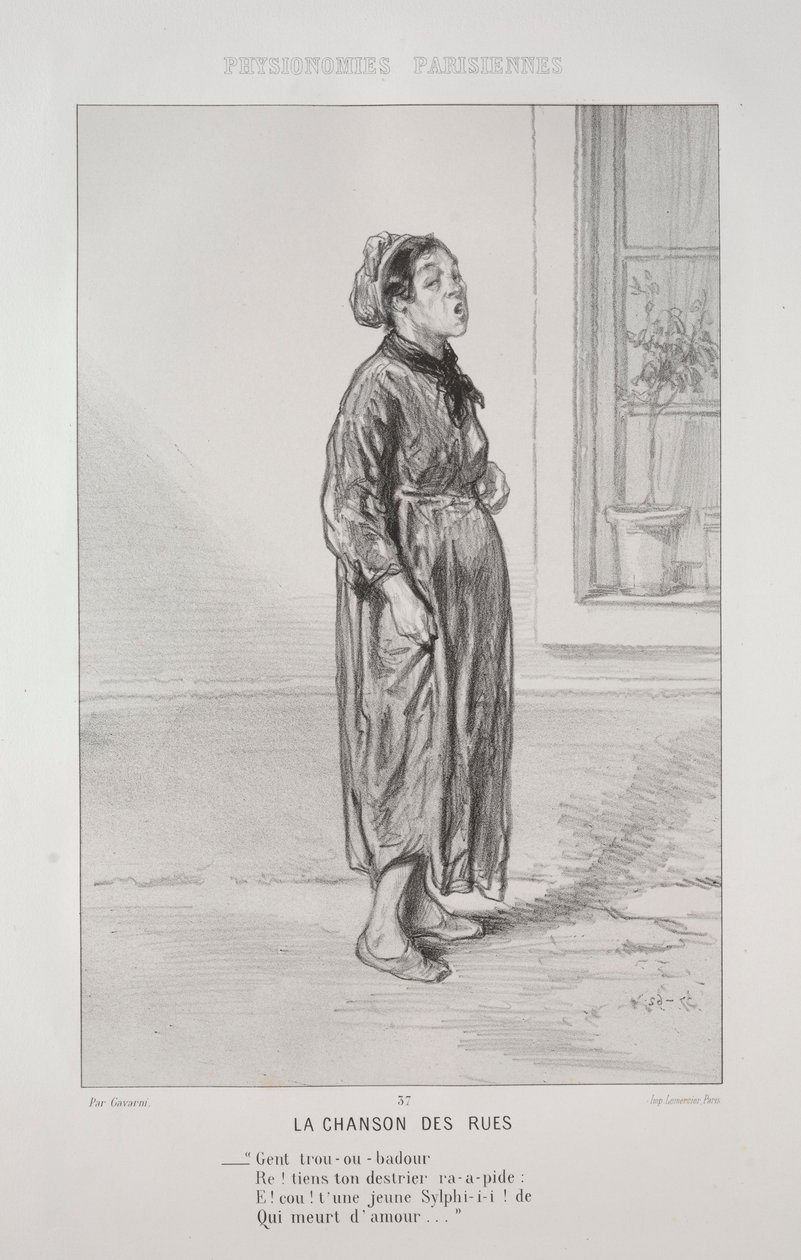 Sangen om gaderne. af Paul Gavarni