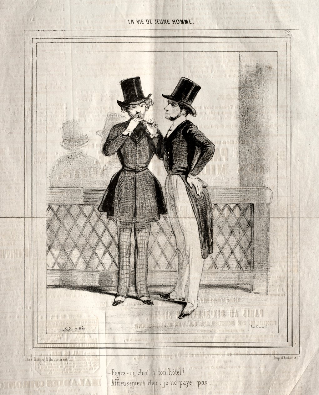 En ung mands liv, 1842. af Paul Gavarni