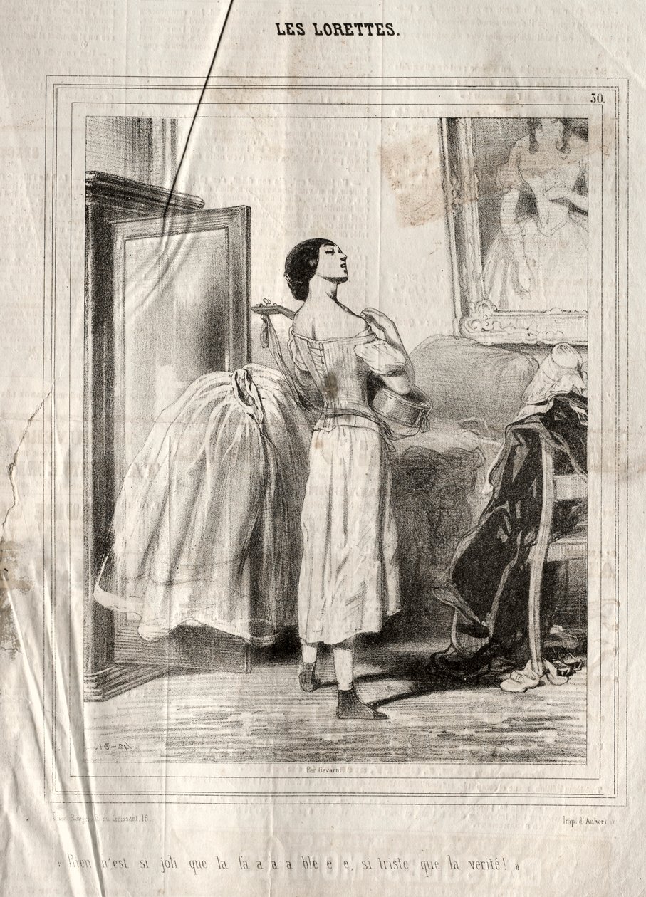 The Lorettes, 1842. af Paul Gavarni