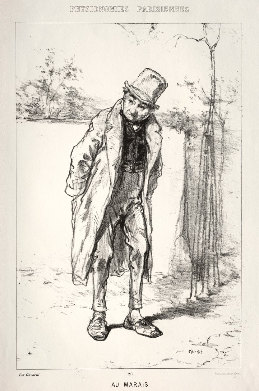 Physionomies Parisienne: Au Marais, 1869. af Paul Gavarni