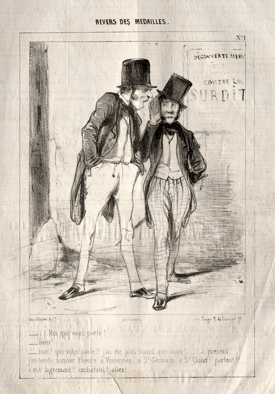 Medaljers bagside, 1842. af Paul Gavarni