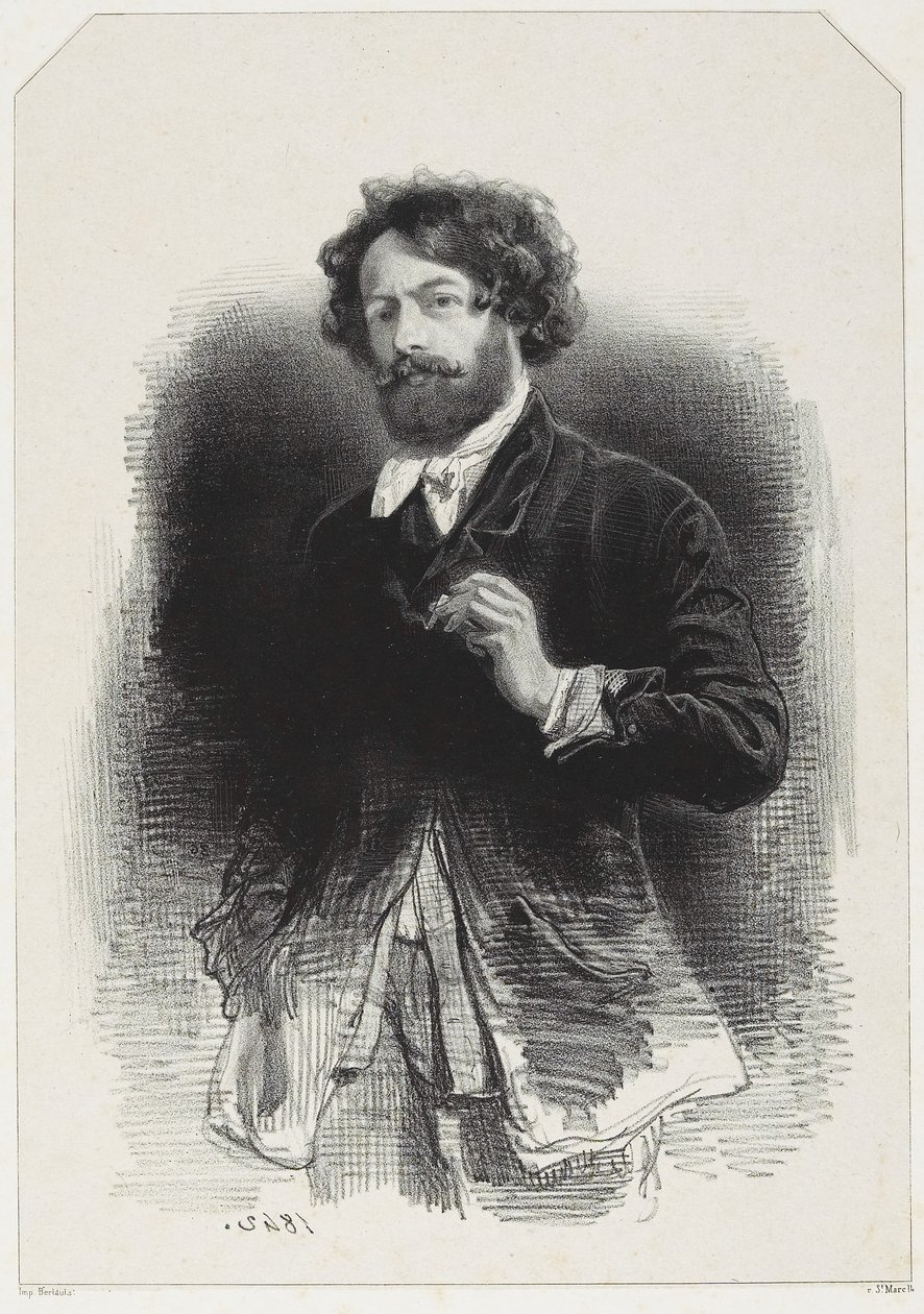 Selvportræt af Paul Gavarni