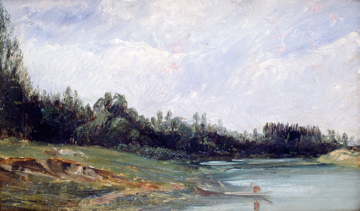 Landskab ved vandkanten, c1823-1869 af Paul Huet
