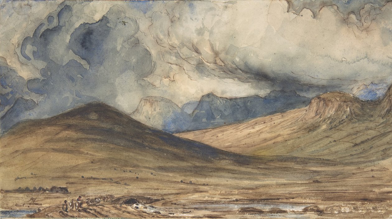 Auvergnes bjerge, 1831-33. af Paul Huet