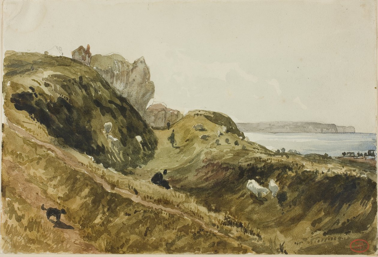 Klipperne ved Dieppe af Paul Huet