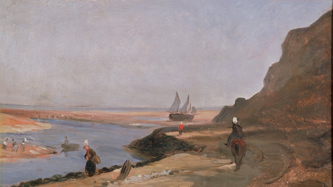 The Estuary at Trouville, 1864 af Paul Huet