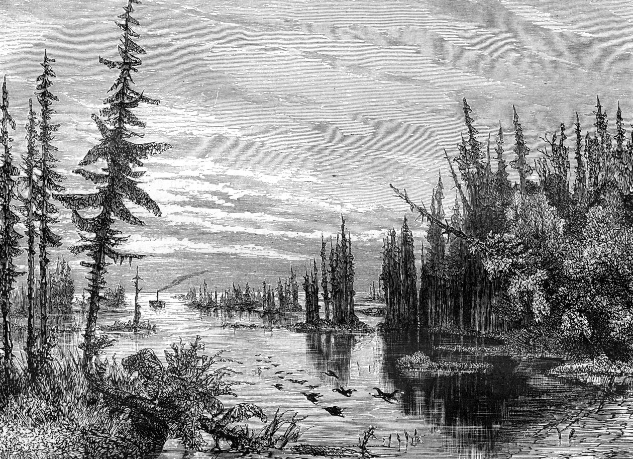 Thousand Islands-regionen, Ontario, Canada, 1800-tallet. af Paul Huet