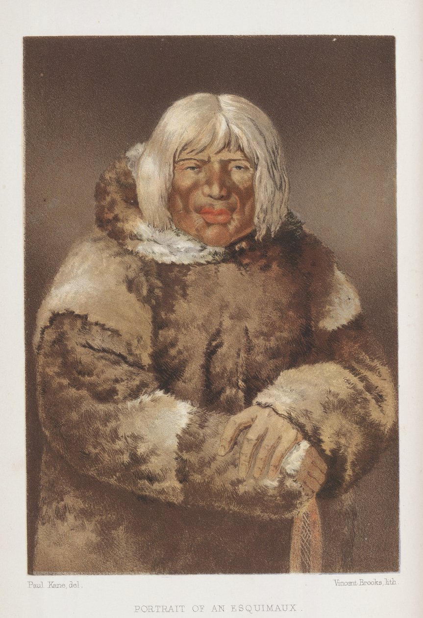 Portræt af en eskimoer, pub. 1859 af Paul Kane