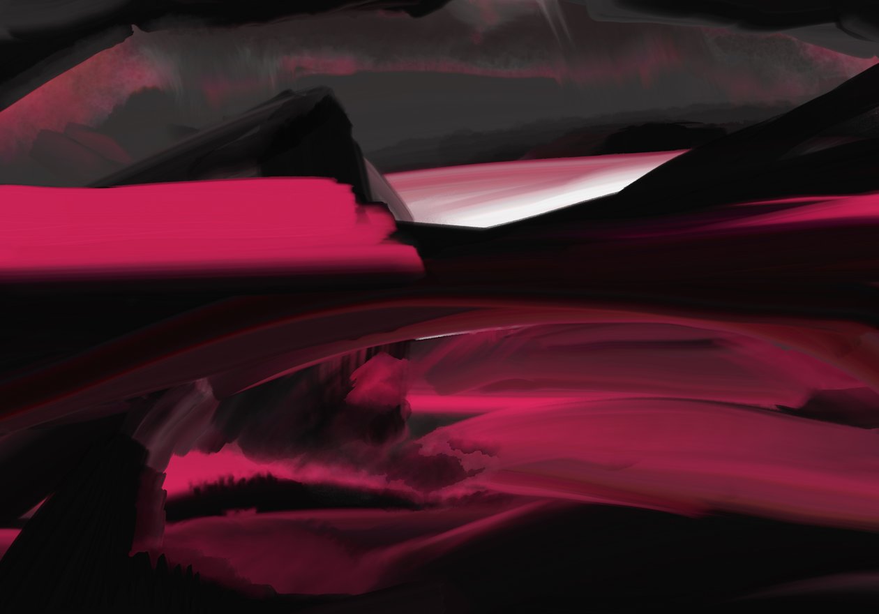 Surtr fjall, 2022 (digital kunst) af Paul Kempton