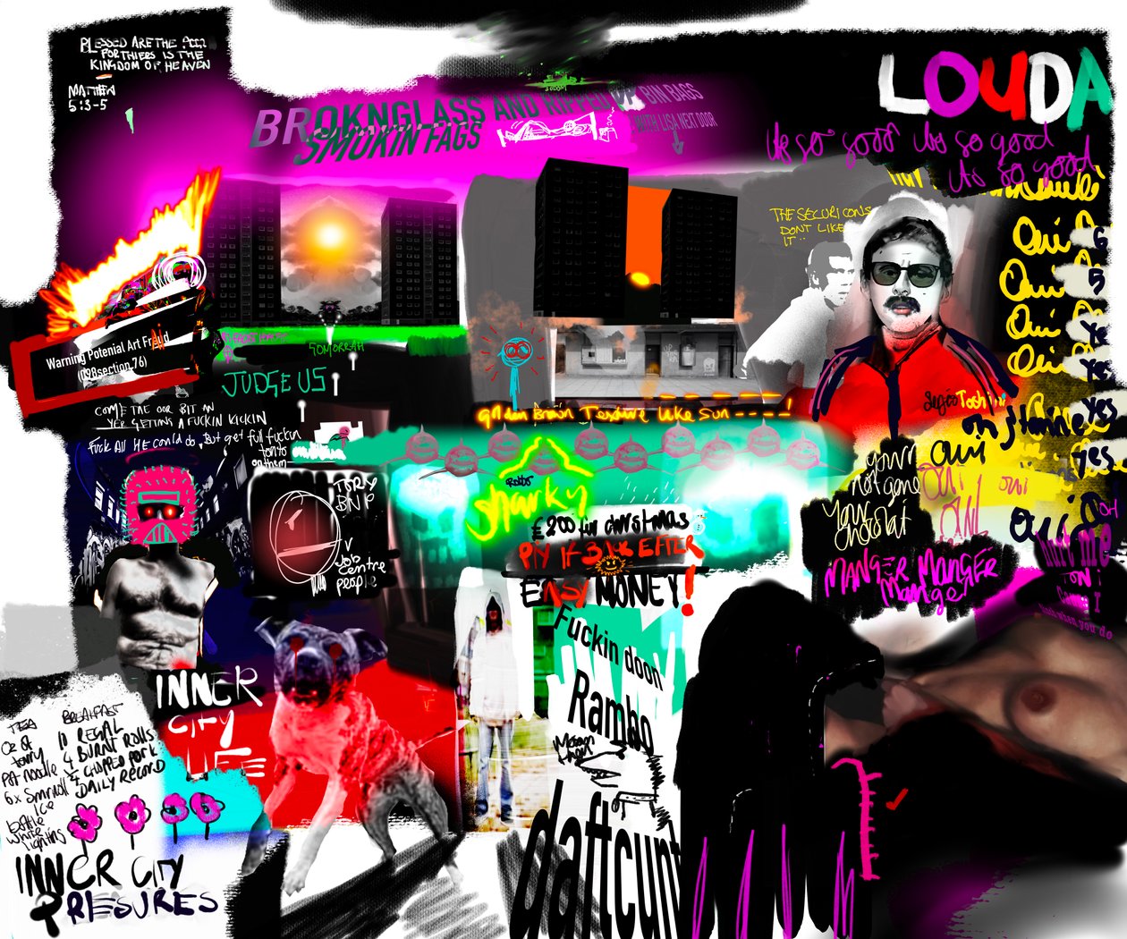Tarry barry, 2023 (digital kunst) af Paul Kempton